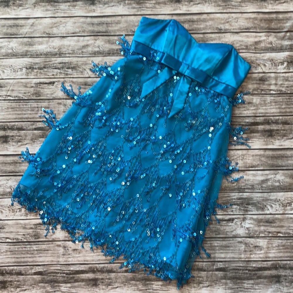 Betsey Johnson Evening Dress Turquoise 0